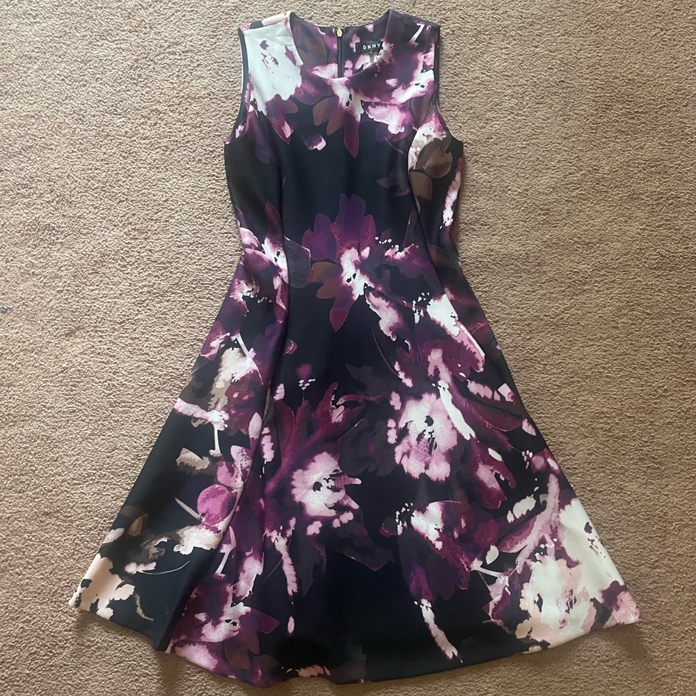 DKNY Floral Sleeveless Dress